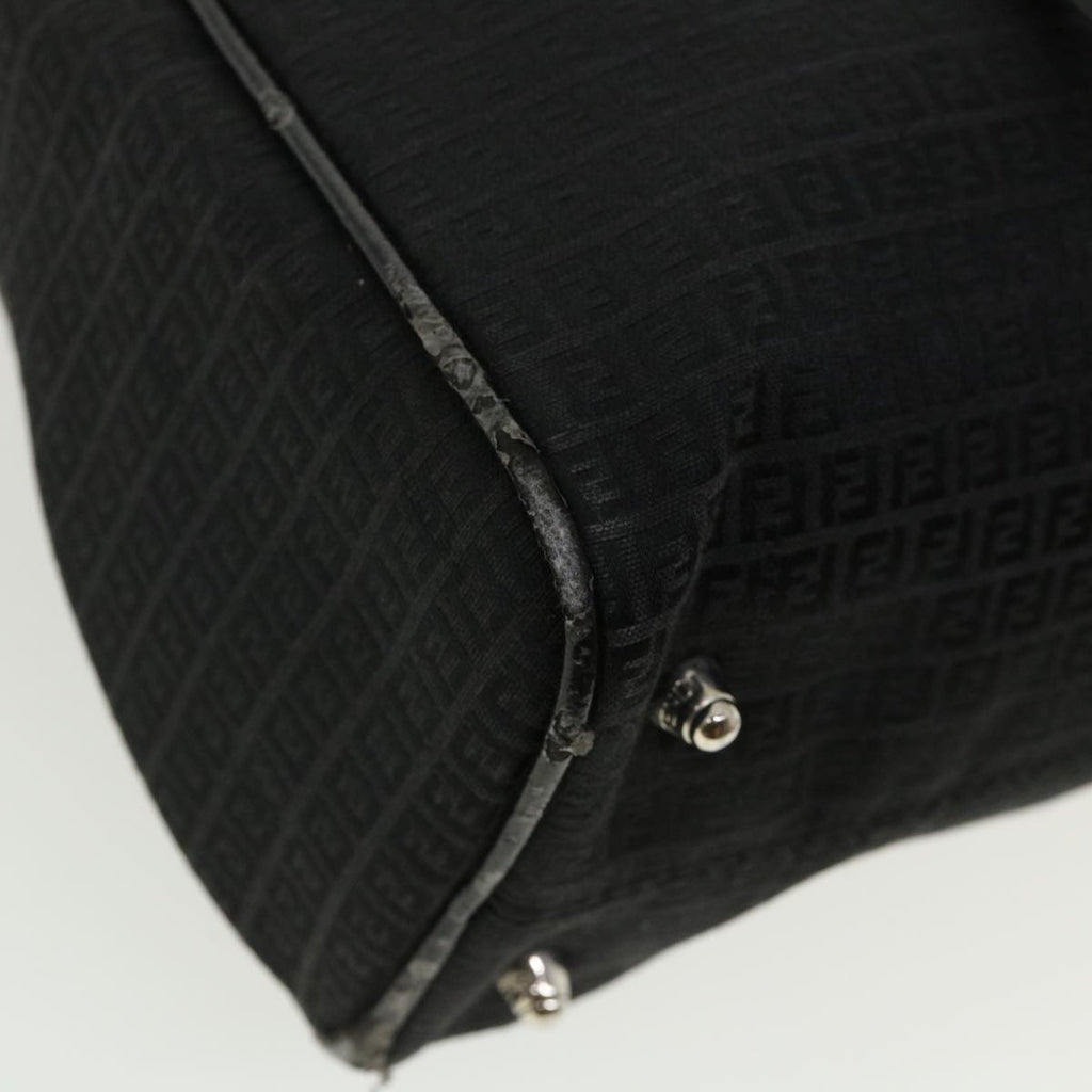 FENDI Zucchino Canvas Hand Bag Black  33935