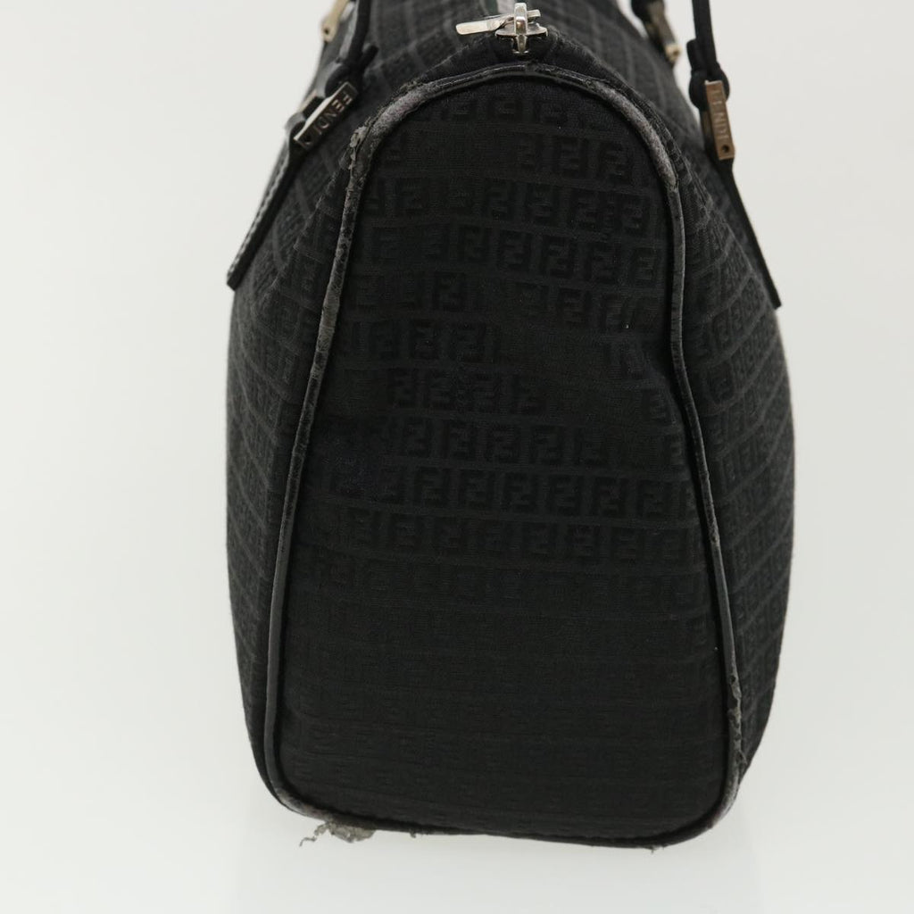 FENDI Zucchino Canvas Hand Bag Black  33935