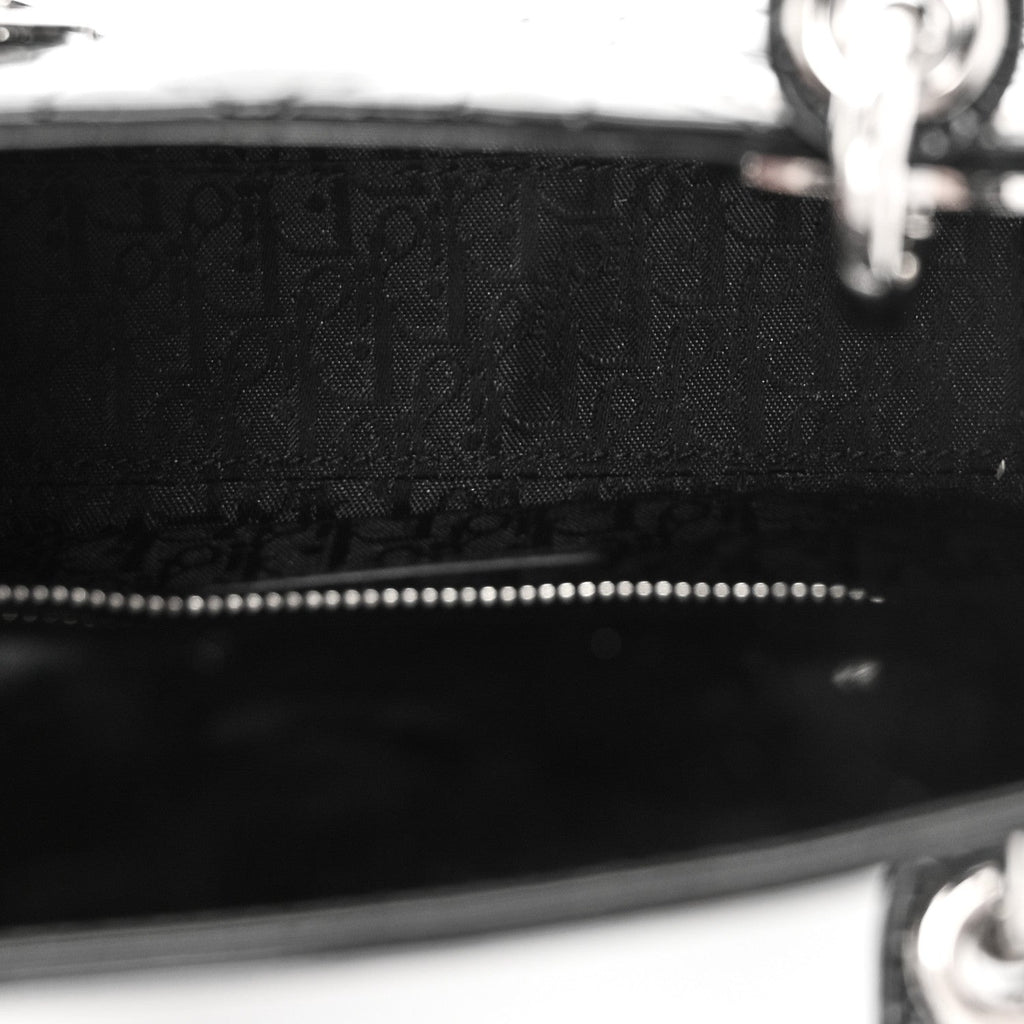 Christian Dior Patent Cannage Mini Lady Dior Black