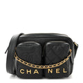 Chanel Calfskin Quilted Small Camera Case Black
