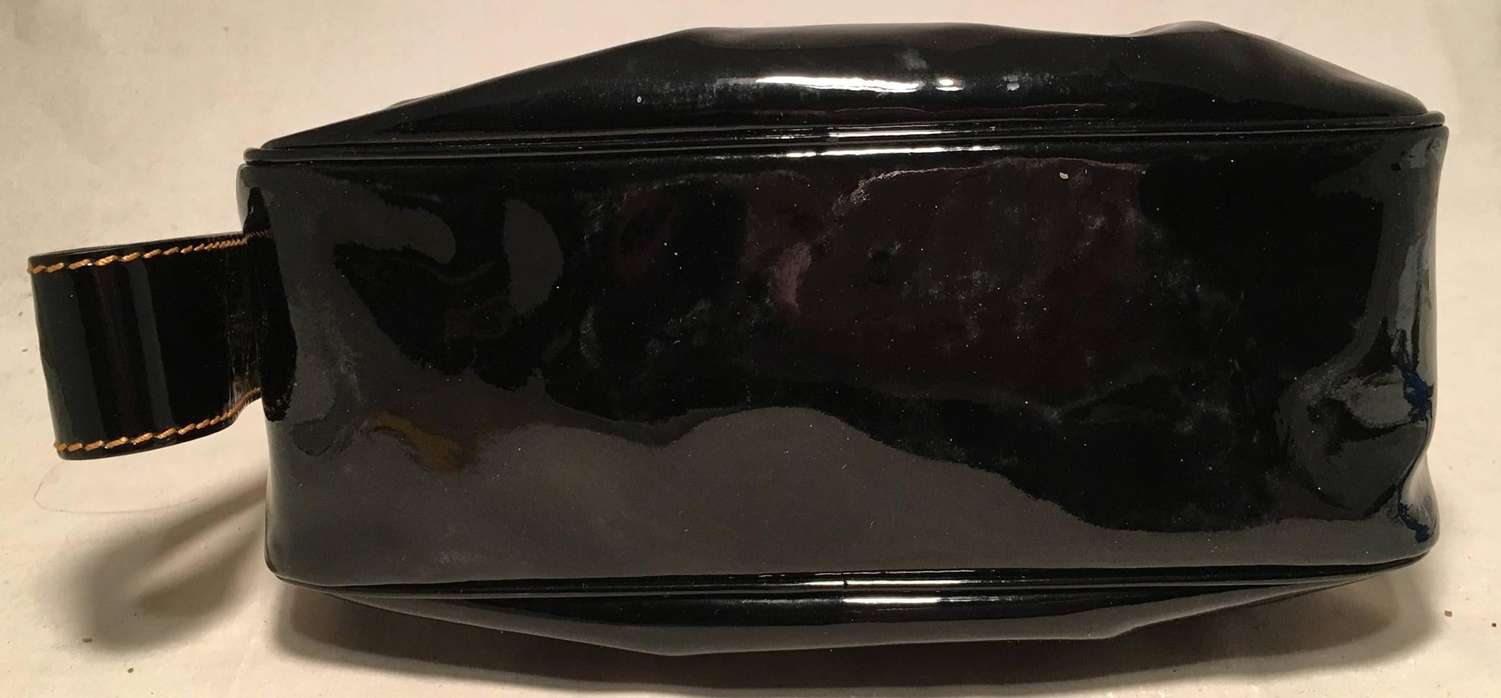 FENDI Borsa Mini B Black Patent Leather Handbag