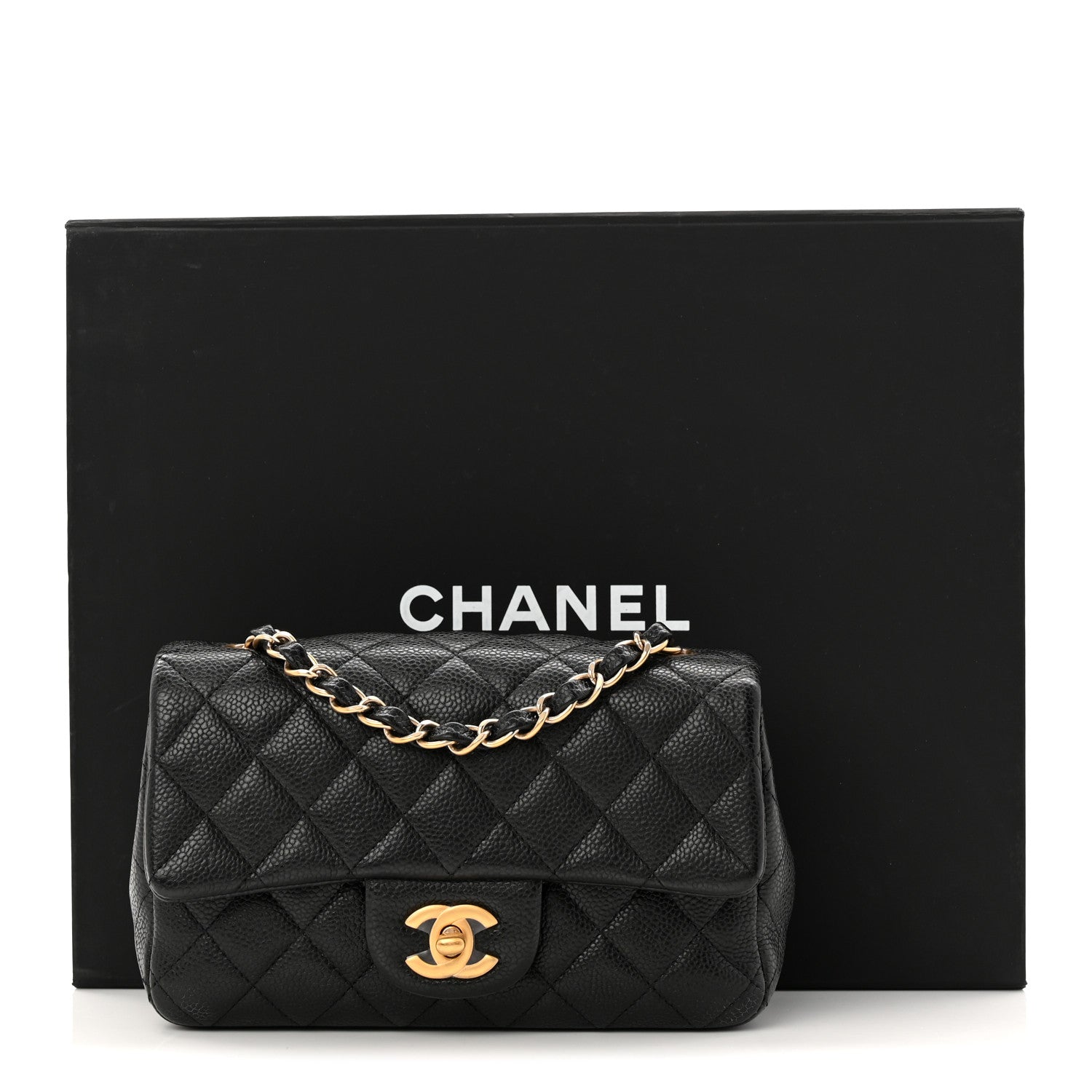 Chanel Caviar Quilted Mini Rectangular Flap Black