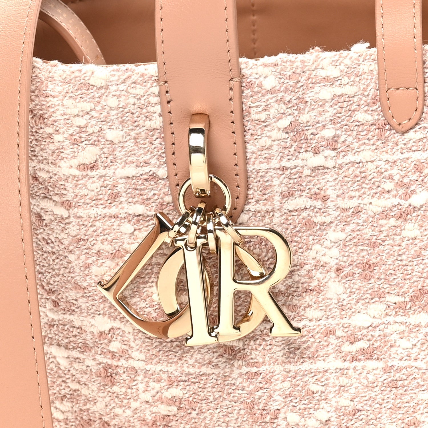 Christian Dior Tweed Cannage Small Vertical Toujours Rose des Vents