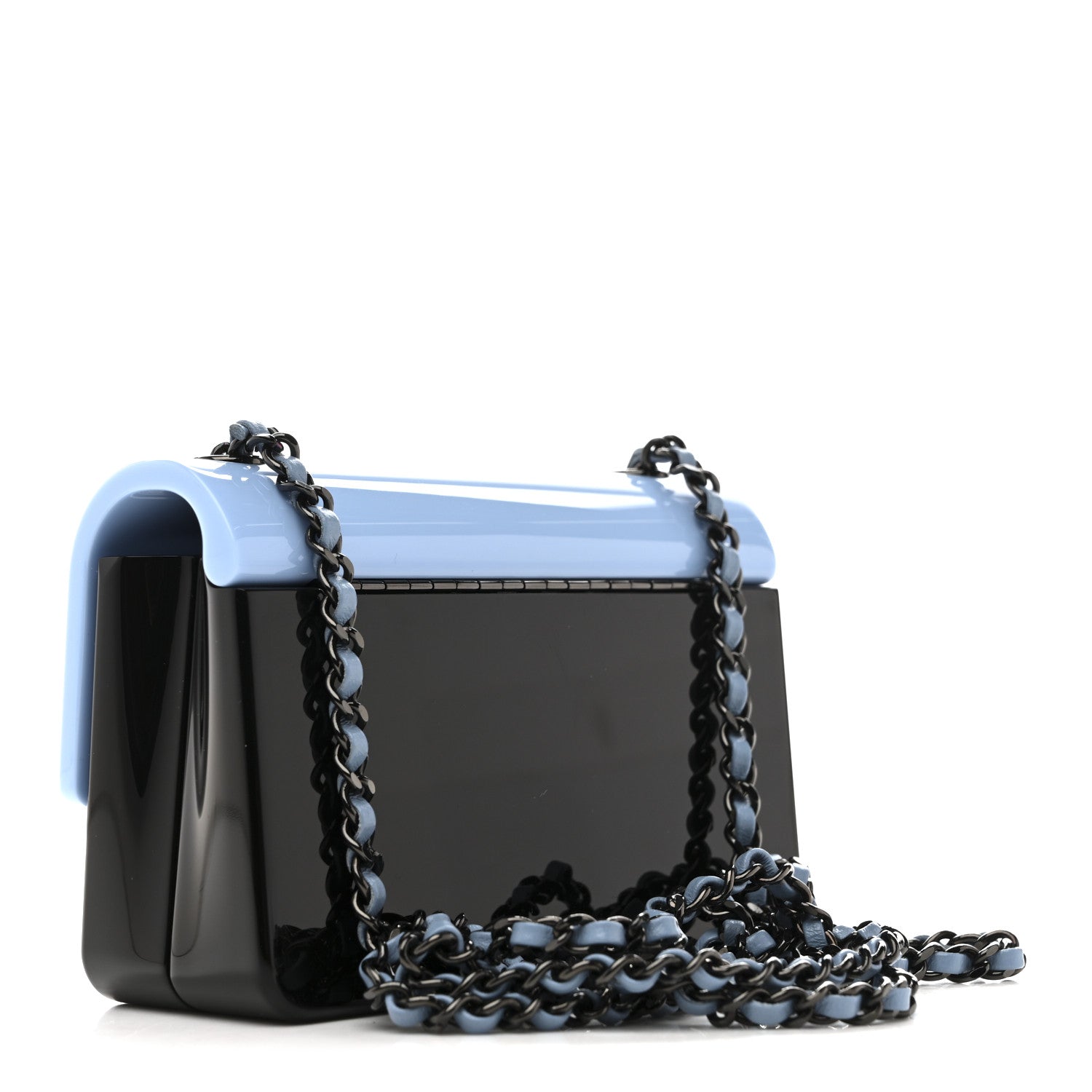 Chanel Plexiglass Plexi Coco Bag Black Blue