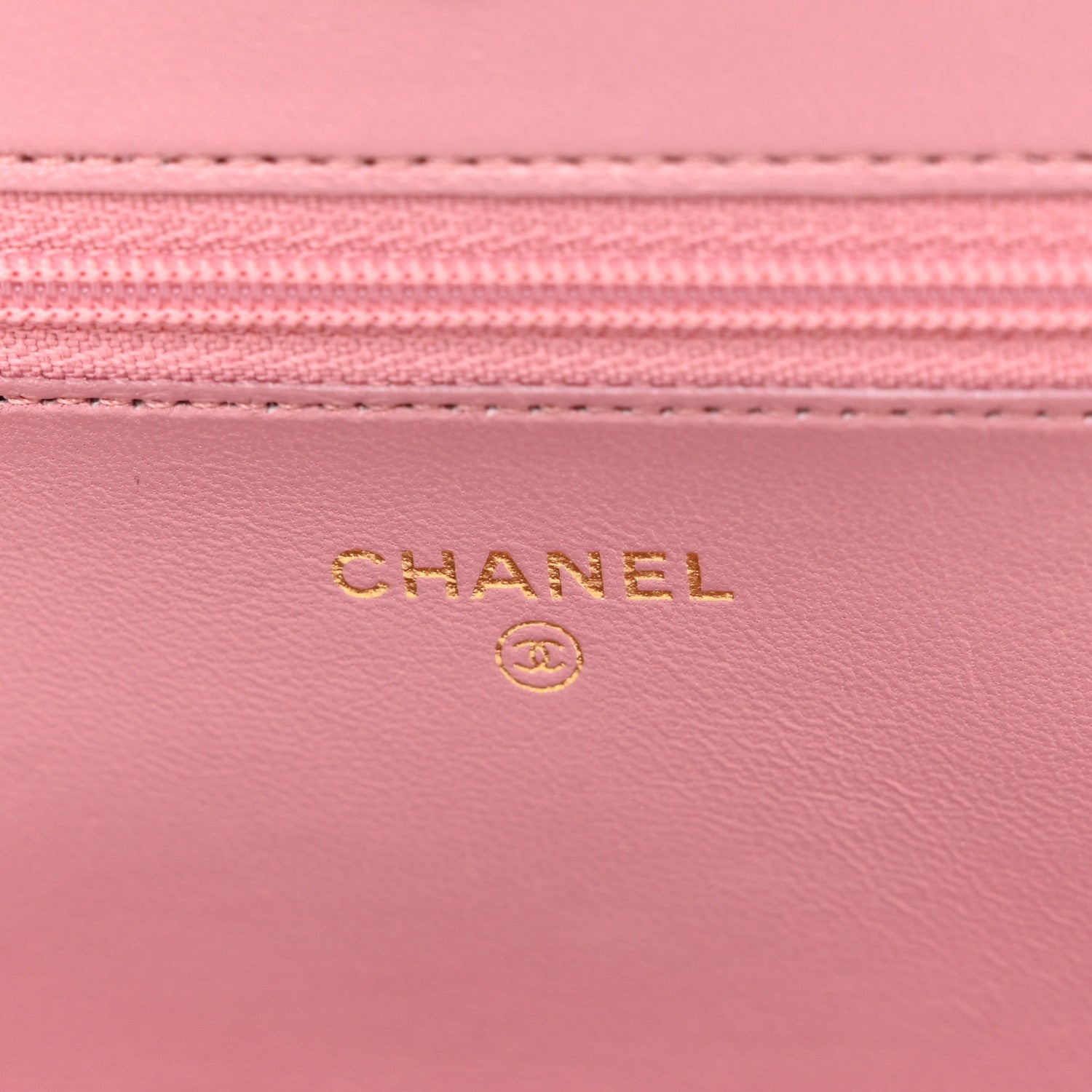 Chanel Metallic Lambskin Quilted Boy Wallet On Chain WOC Pink