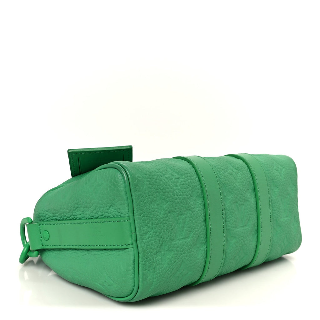 Louis Vuitton Monogram Taurillon Keepall Bandouliere 25 Minty Green