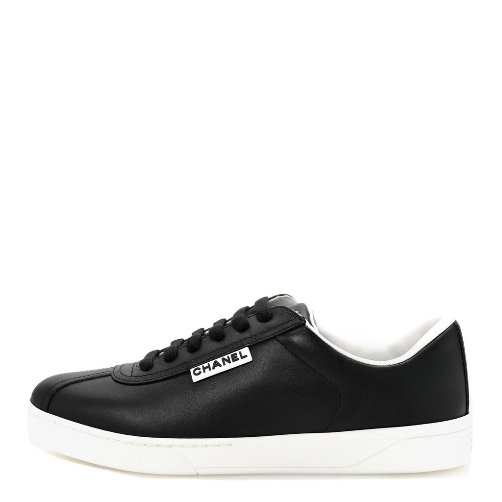 Calfskin CC Uniform Womens Sneakers 37 Black