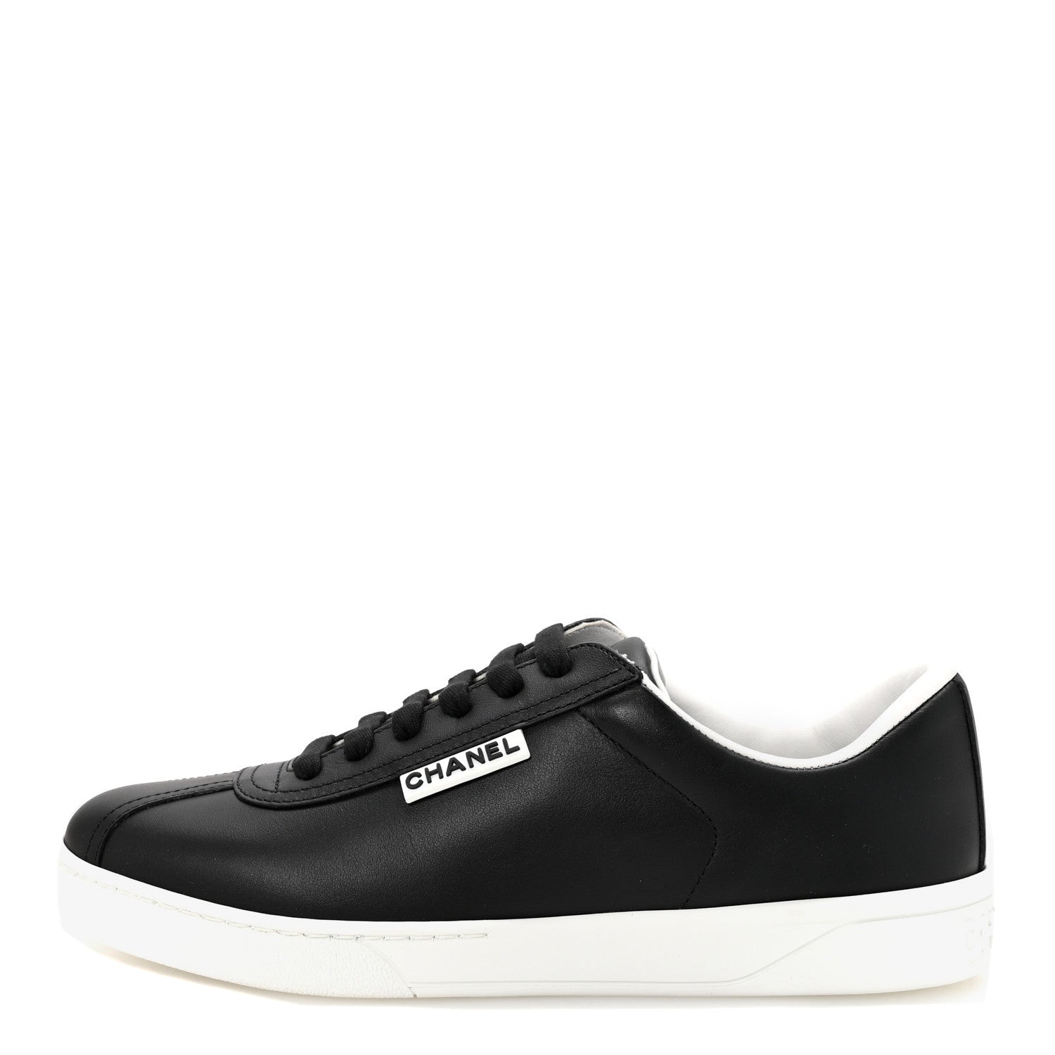 Calfskin CC Uniform Womens Sneakers 37 Black