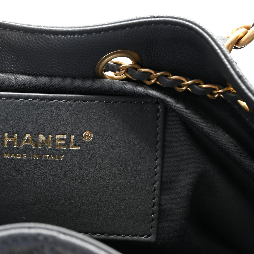 Chanel Caviar Quilted Small Chanel 25 Handbag Dark Grey