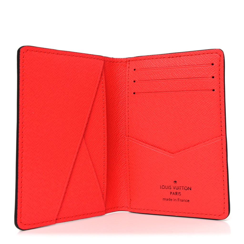 Louis Vuitton Taigarama Pocket Organizer NM Fire Red