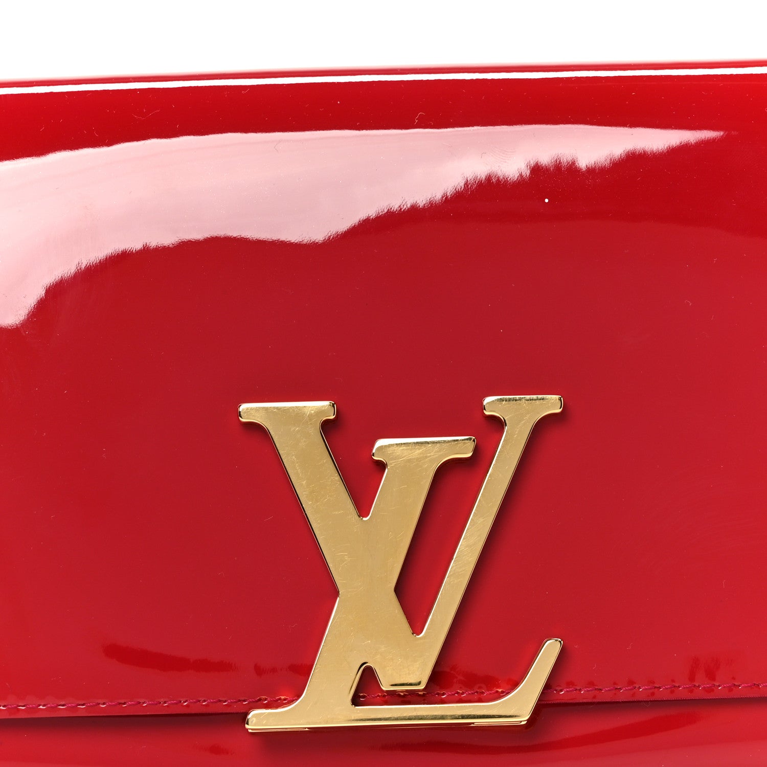 Louis Vuitton Patent Louise Clutch Rose Indien