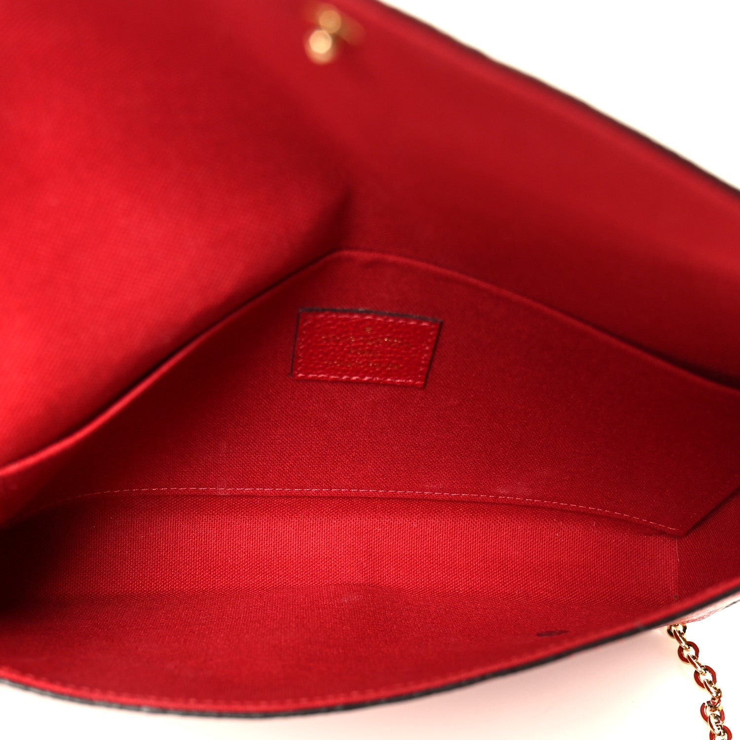 Louis Vuitton Empreinte Pochette Felicie Chain Wallet Scarlet
