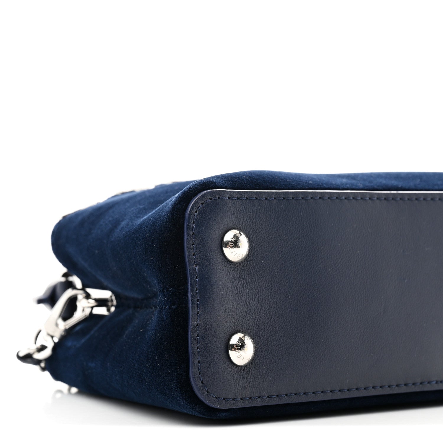 Louis Vuitton Velvet Crystal Capucines Mini Midnight Blue