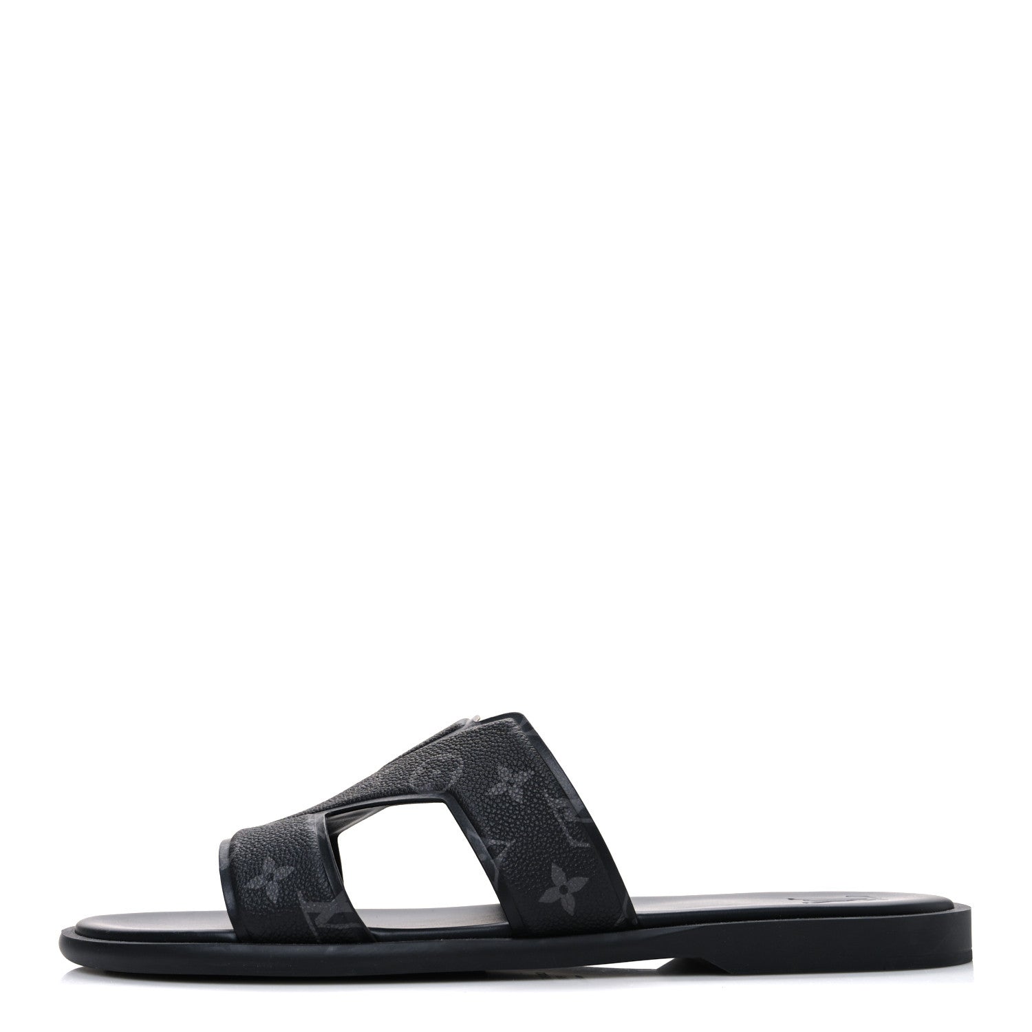 Louis Vuitton Monogram Eclipse Calfskin Mens LV Oasis Mules 12 Black