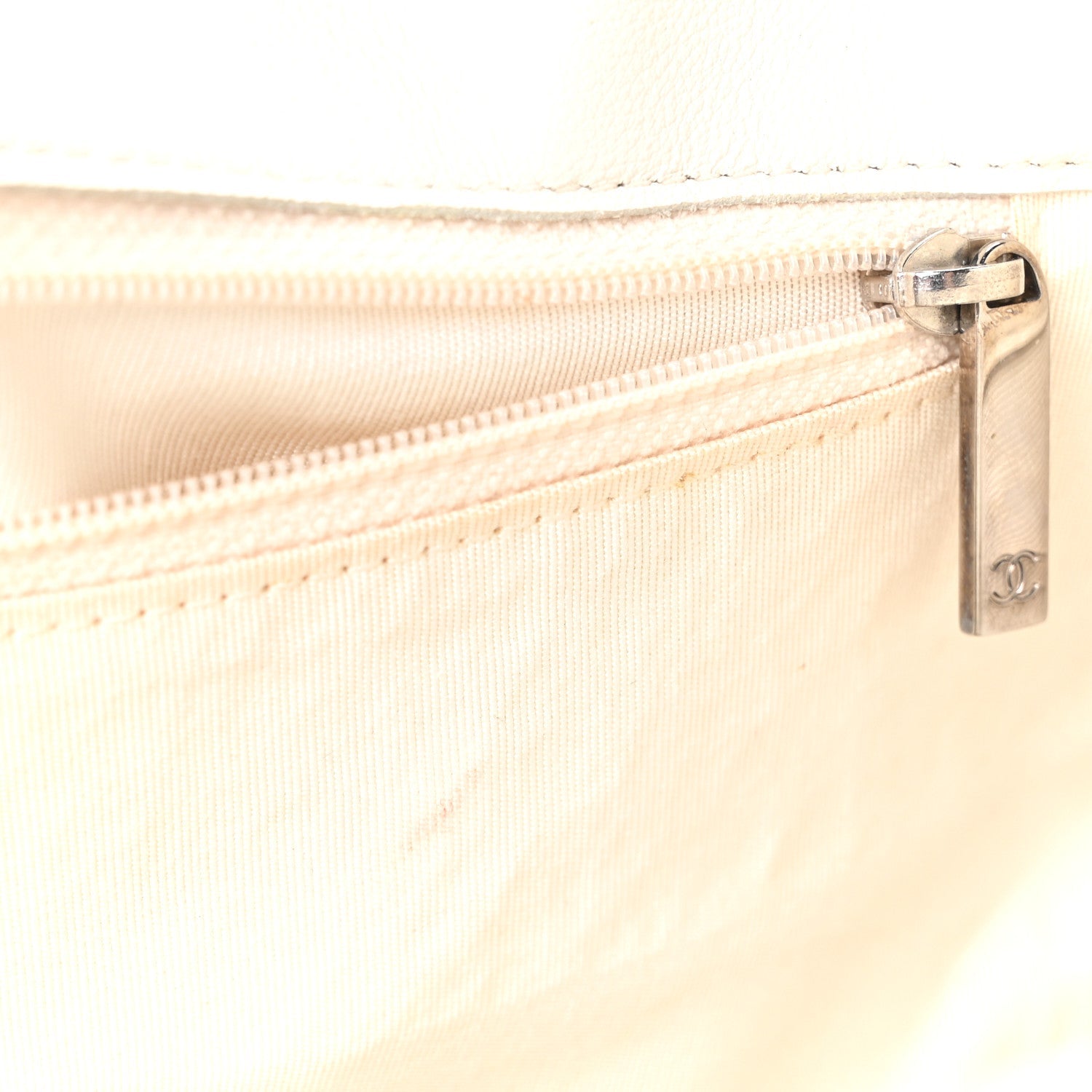 Chanel Calfskin Quilted Large Classic Shopping Tote White