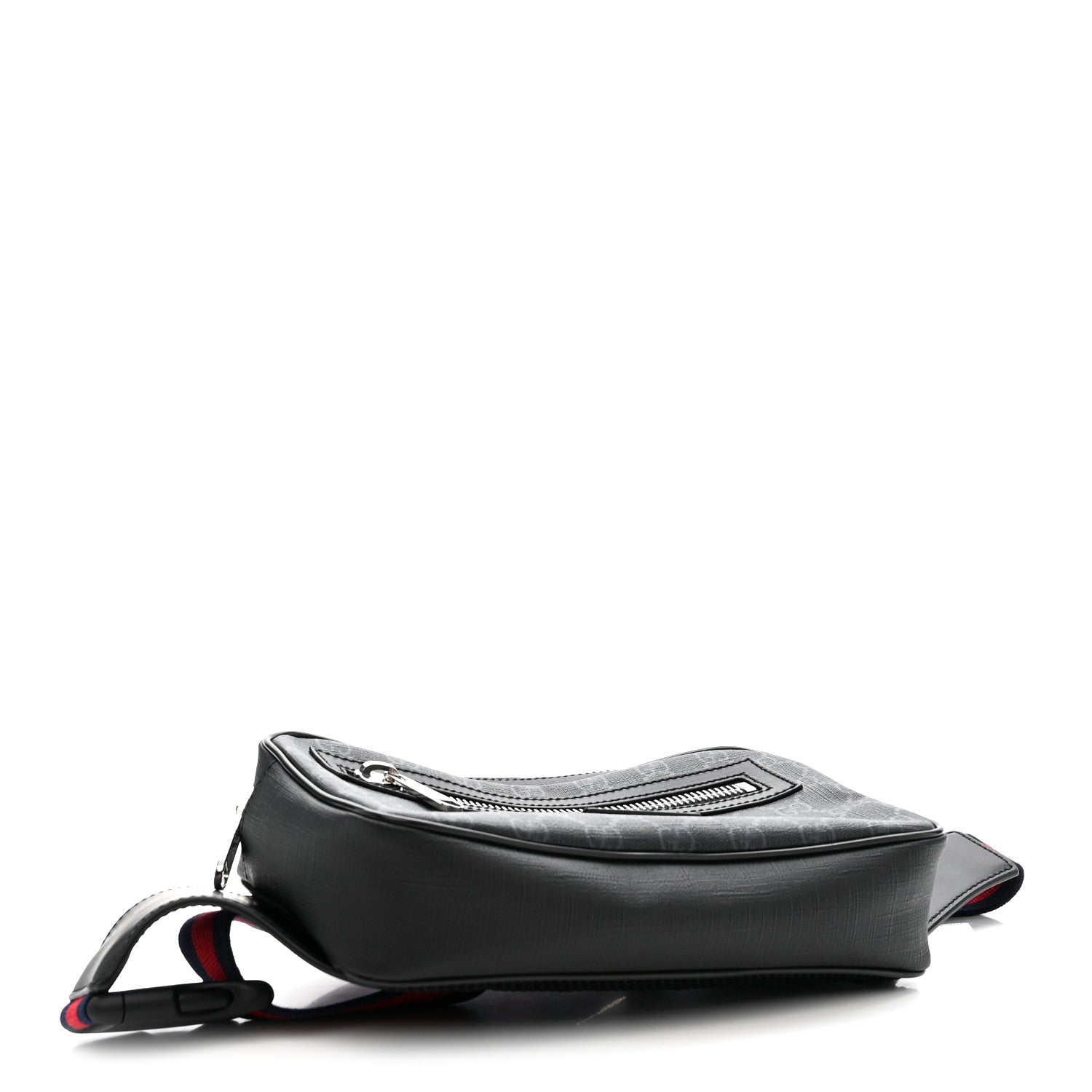 Gucci Soft GG Supreme Monogram Web Belt Bag Black Grey