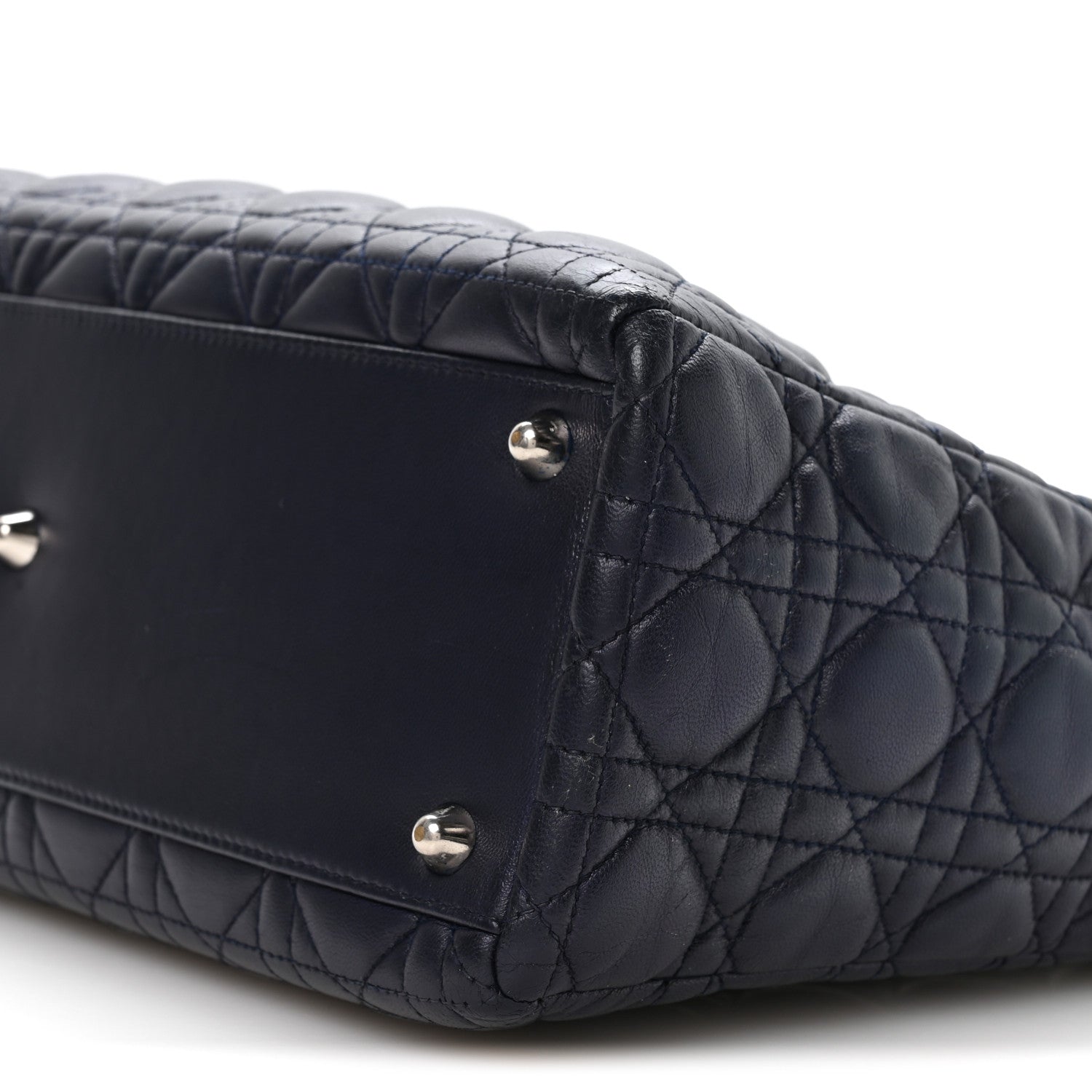 Christian Dior Lambskin Cannage Large Lady Dior Royal Blue