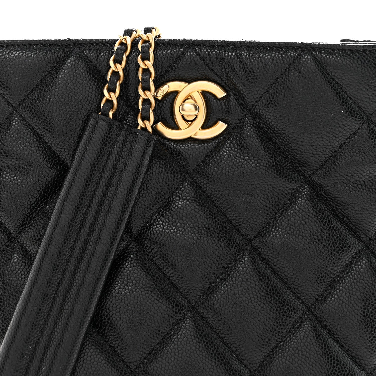 Chanel Caviar Quilted Mini Never Ending Chain Tote Black