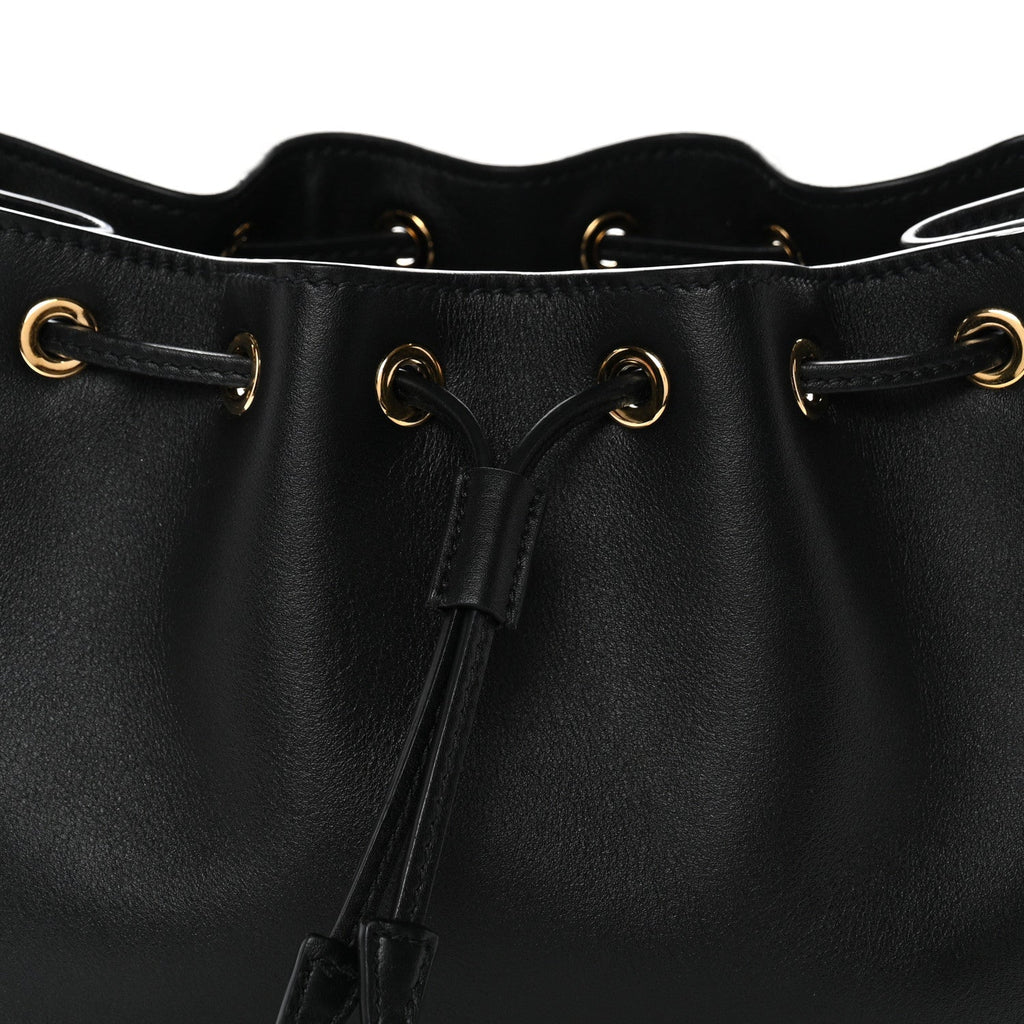Prada Soft Calfskin Mini Darling Bucket Bag Black