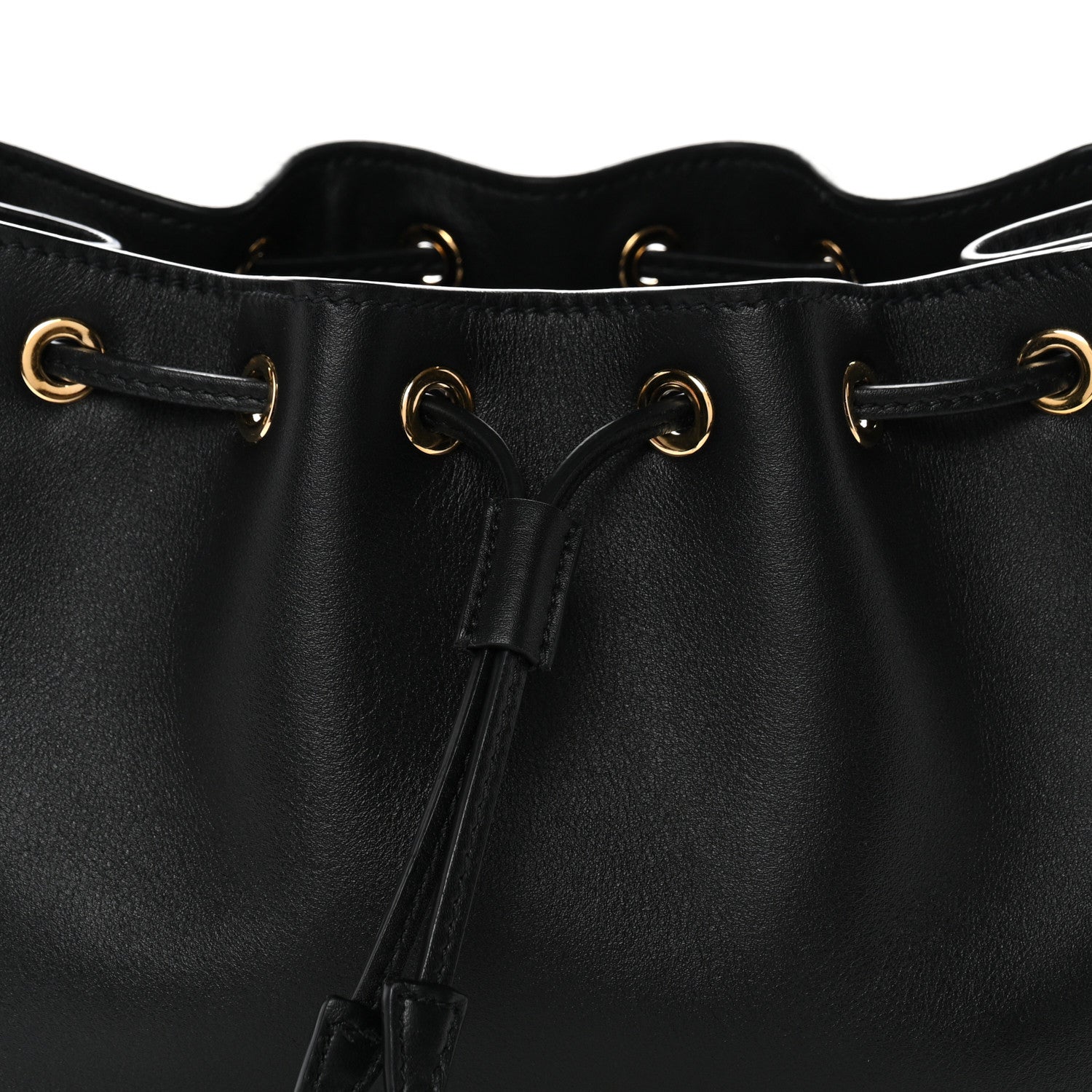 Prada Soft Calfskin Mini Darling Bucket Bag Black