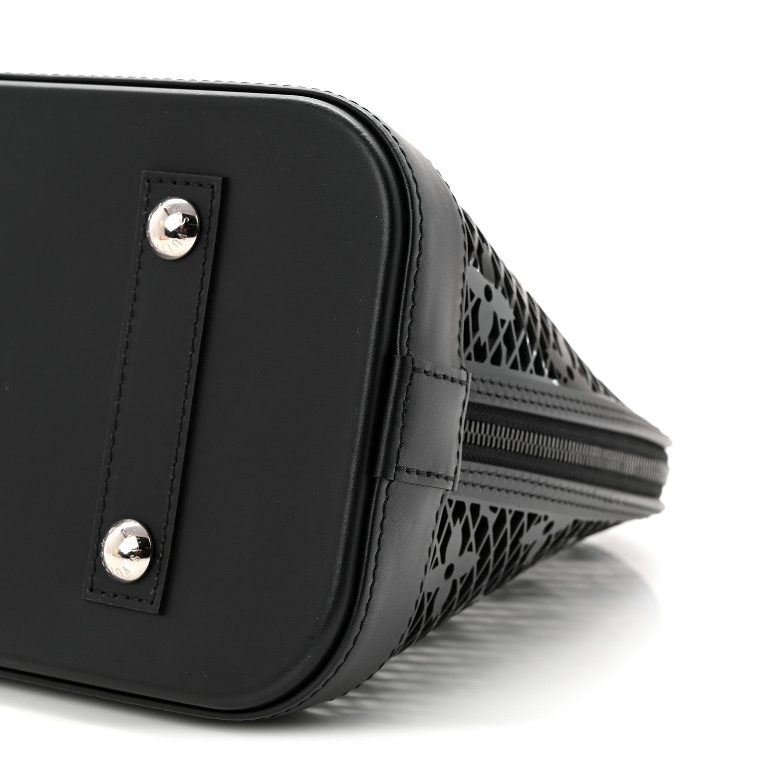 Louis Vuitton Patent Calfskin Laced Monogram Alma PM Black