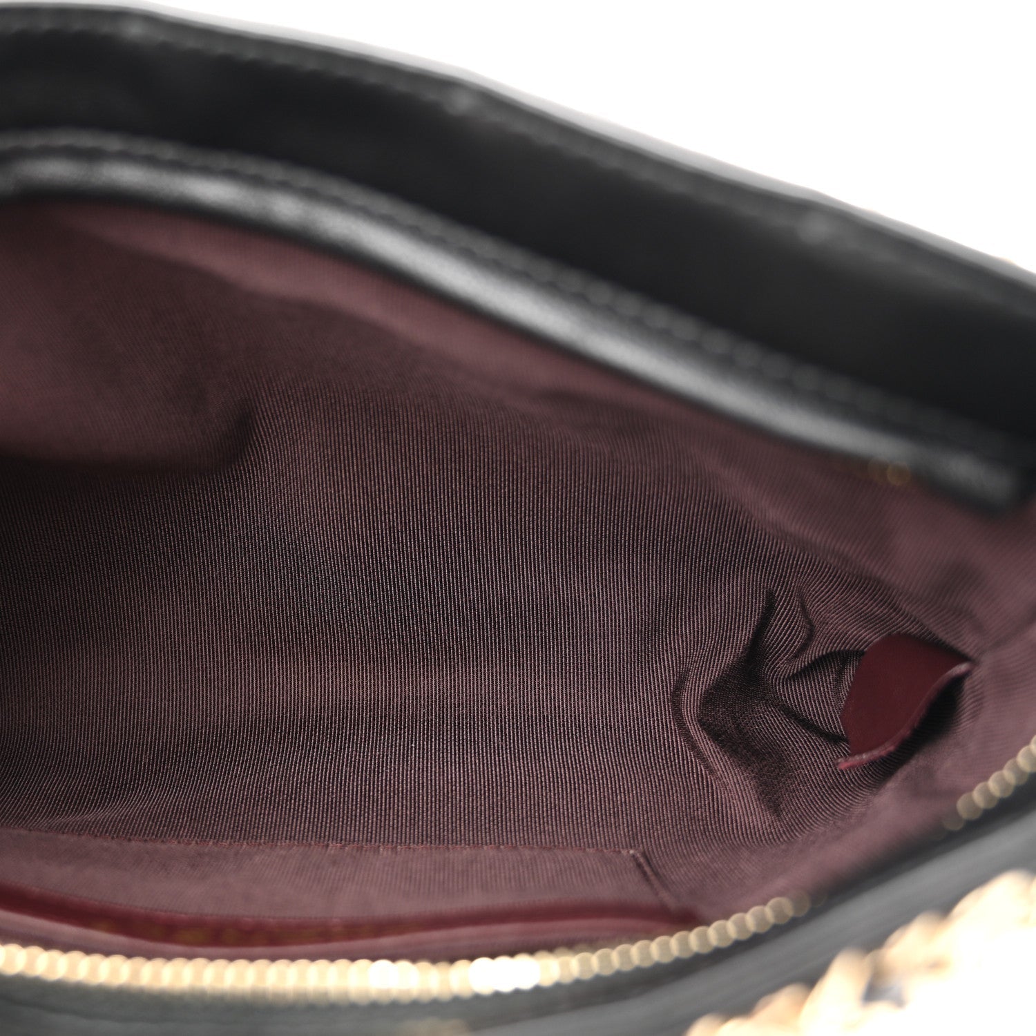 Chanel Lambskin Chain Frame Shoulder Bag Black