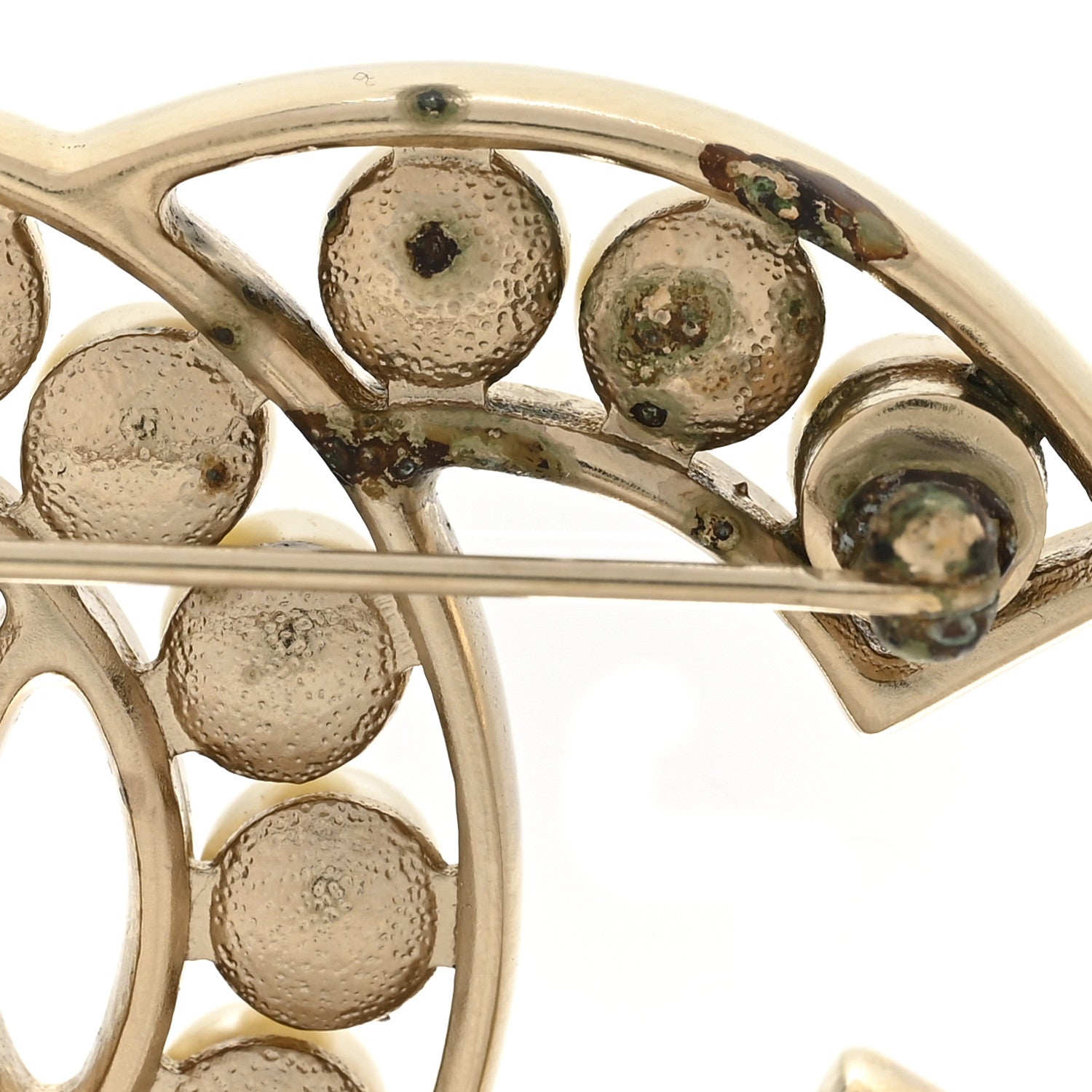 Pearl CC Brooch Light Gold