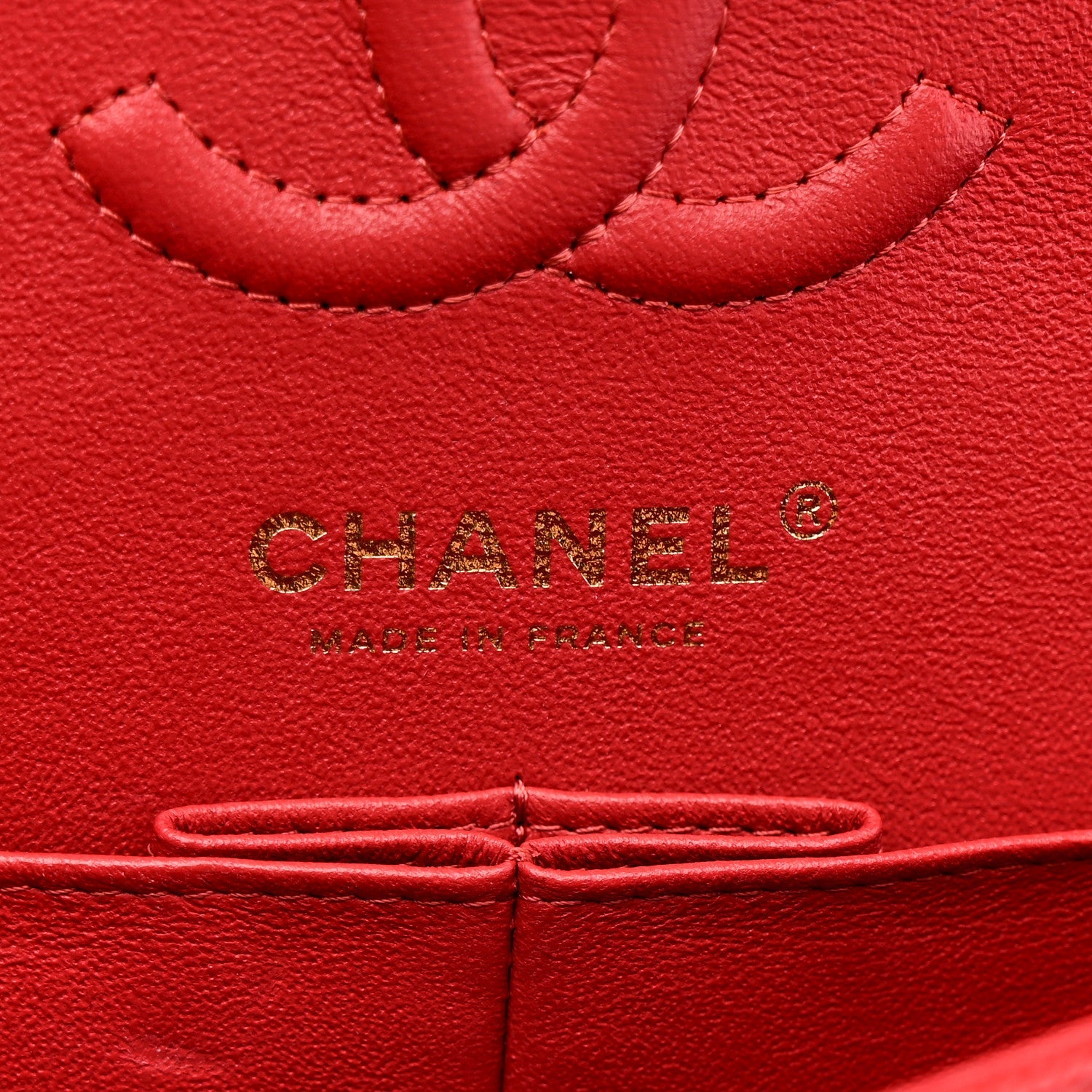 Chanel Caviar Chevron Quilted Small Double Flap Red