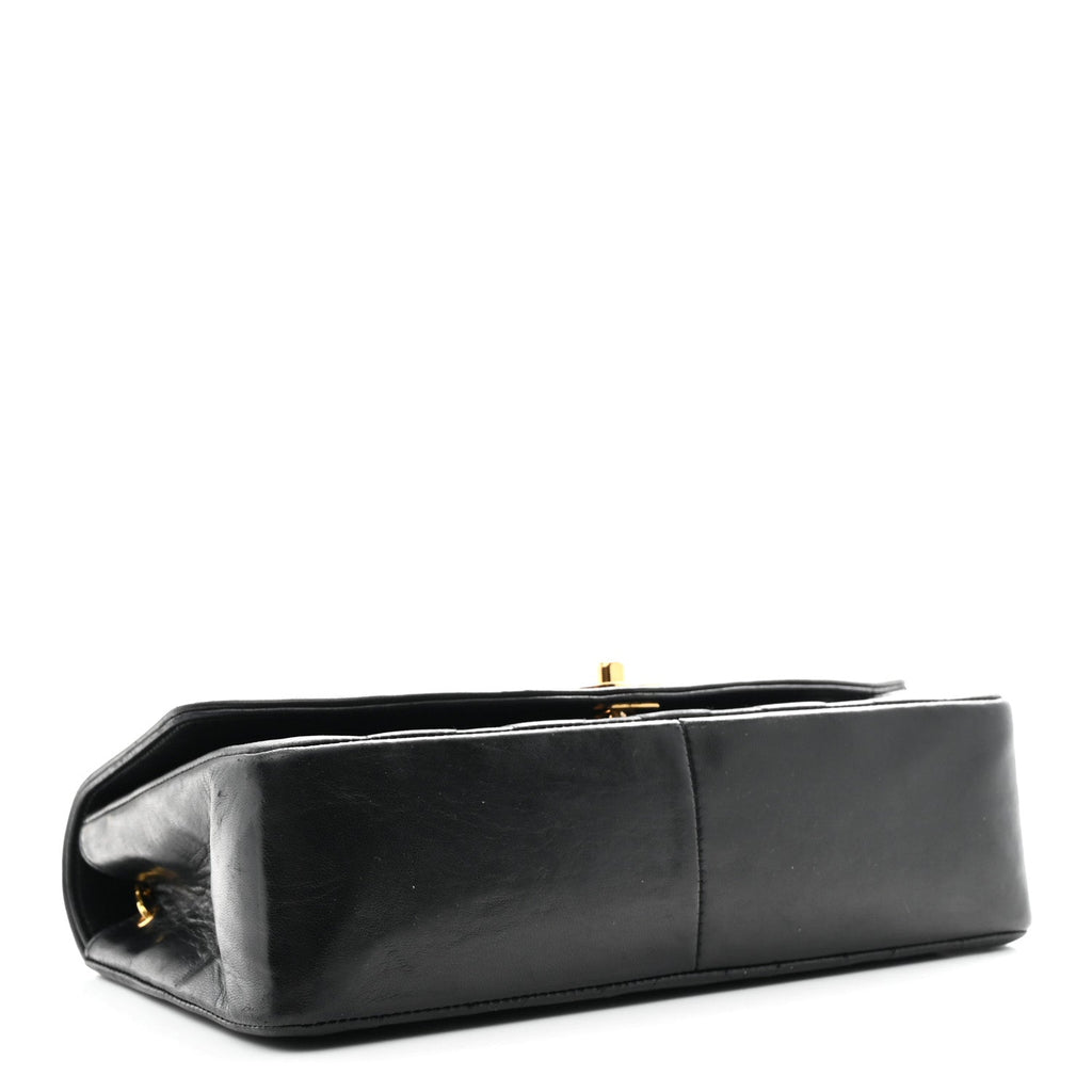 Chanel Lambskin Quilted Medium Single Flap Black