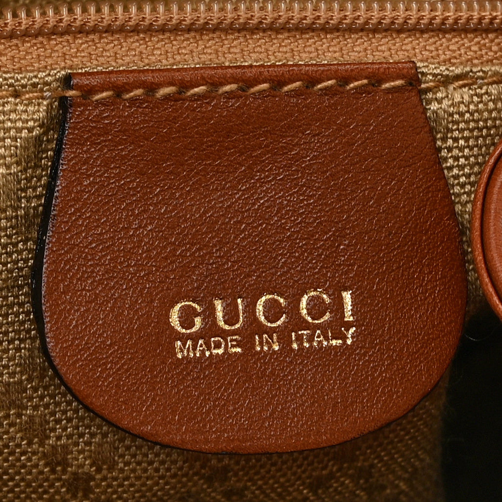 Gucci Calfskin Bamboo Mini Backpack Brown