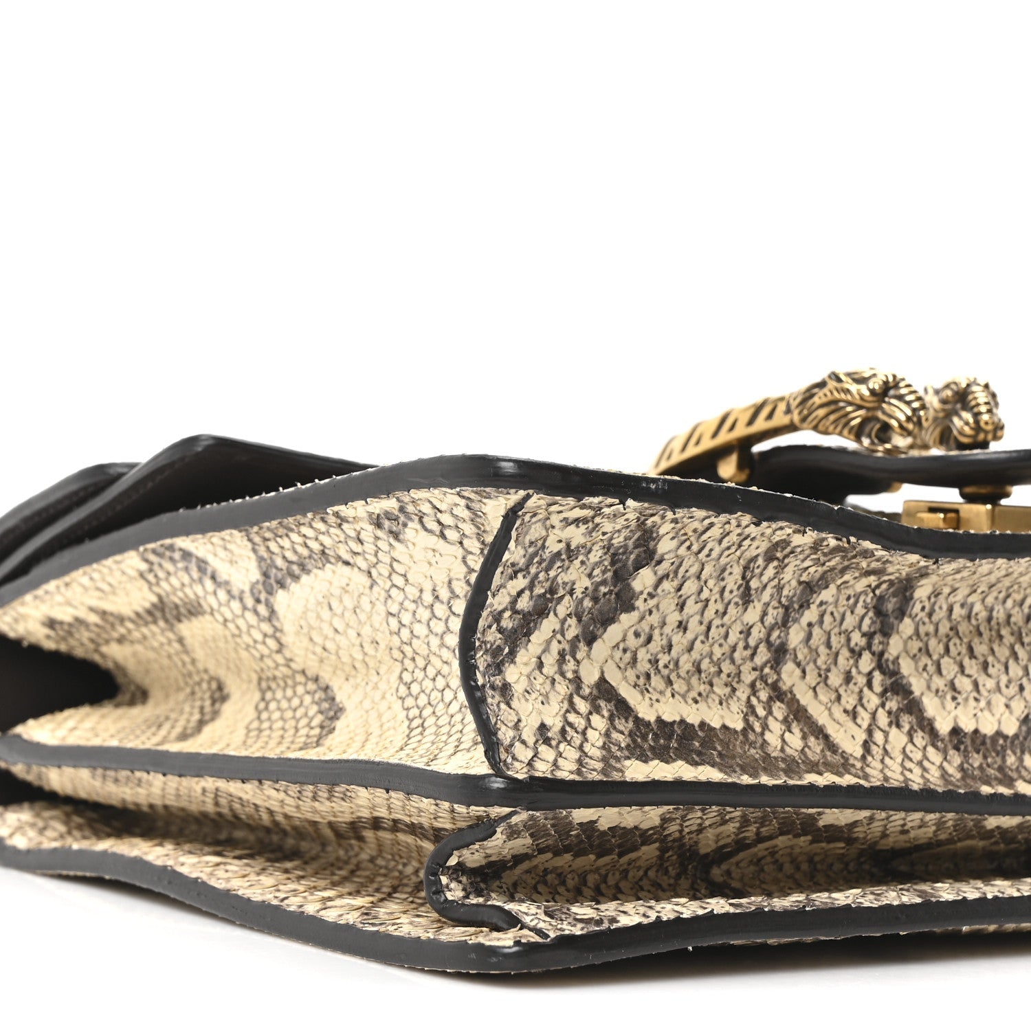 Gucci Snakeskin Web Medium Dionysus Shoulder Bag Natural