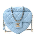 Chanel Lambskin Quilted CC In Love Heart Bag Light Blue
