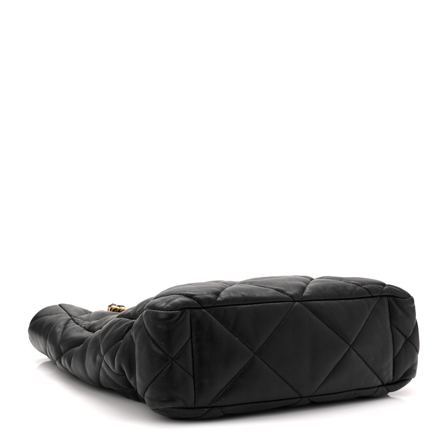Chanel Lambskin Quilted Chanel 19 Shopping Bag Black