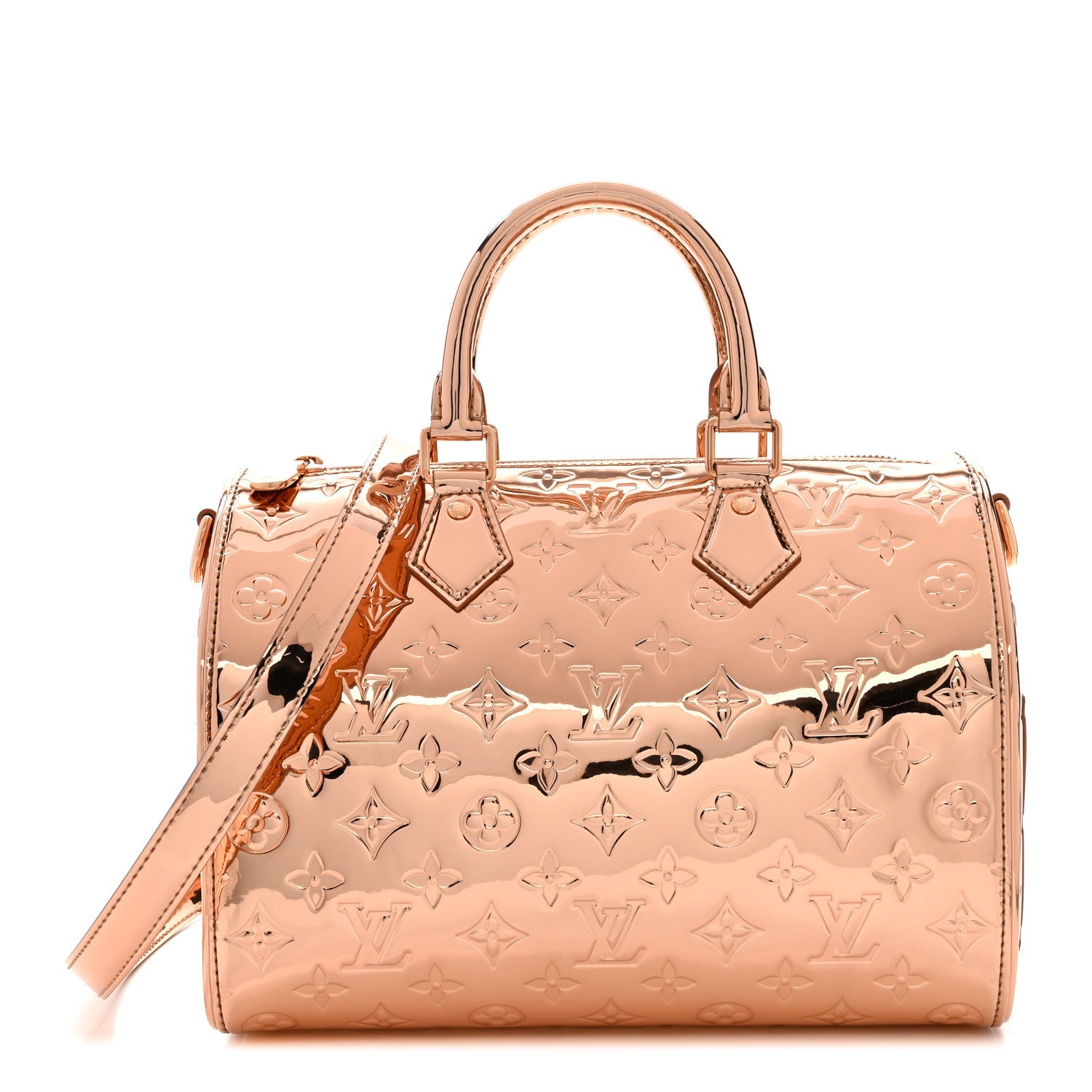Louis Vuitton Monogram Miroir Speedy Bandouliere 25 Copper