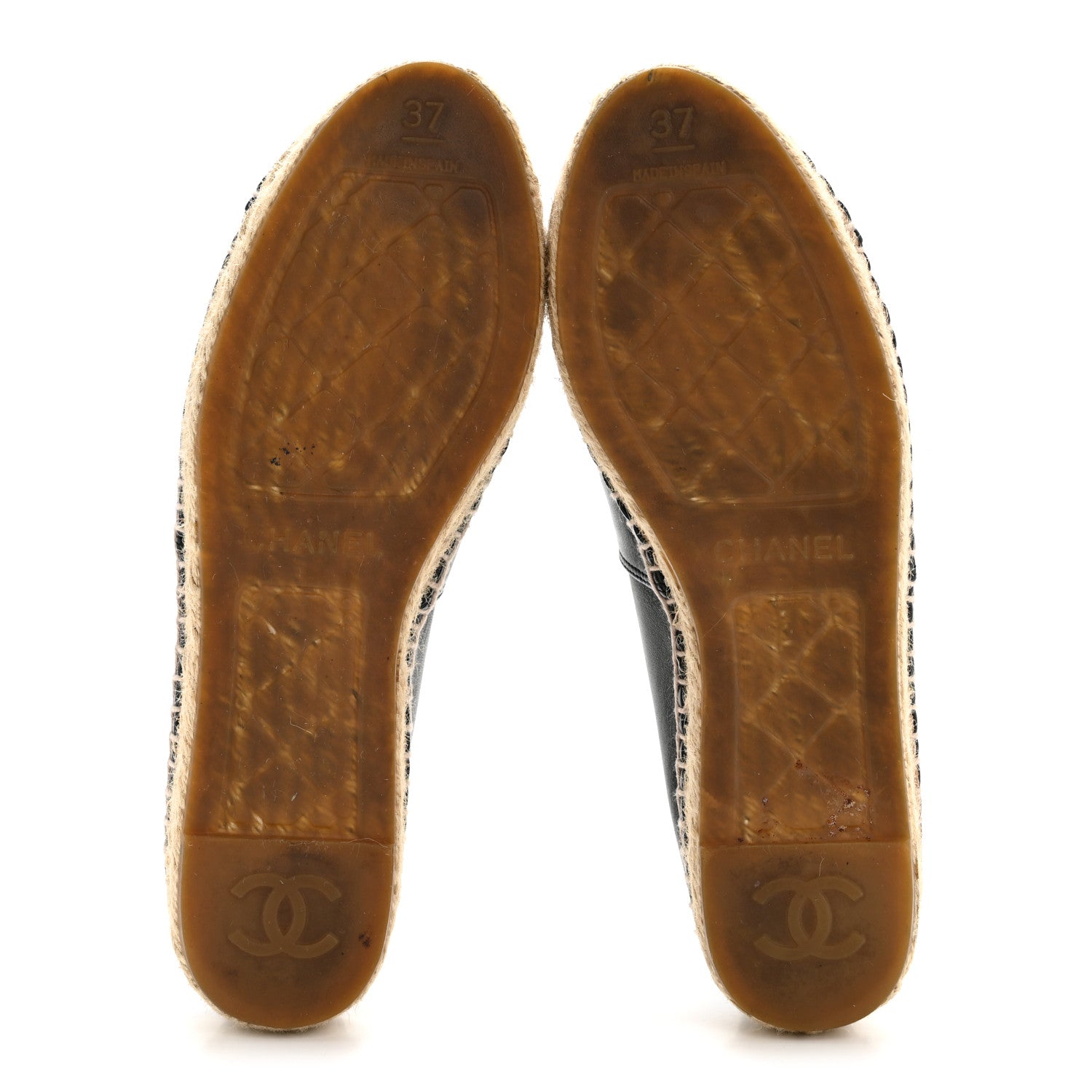Lambskin CC Espadrilles 37 Black
