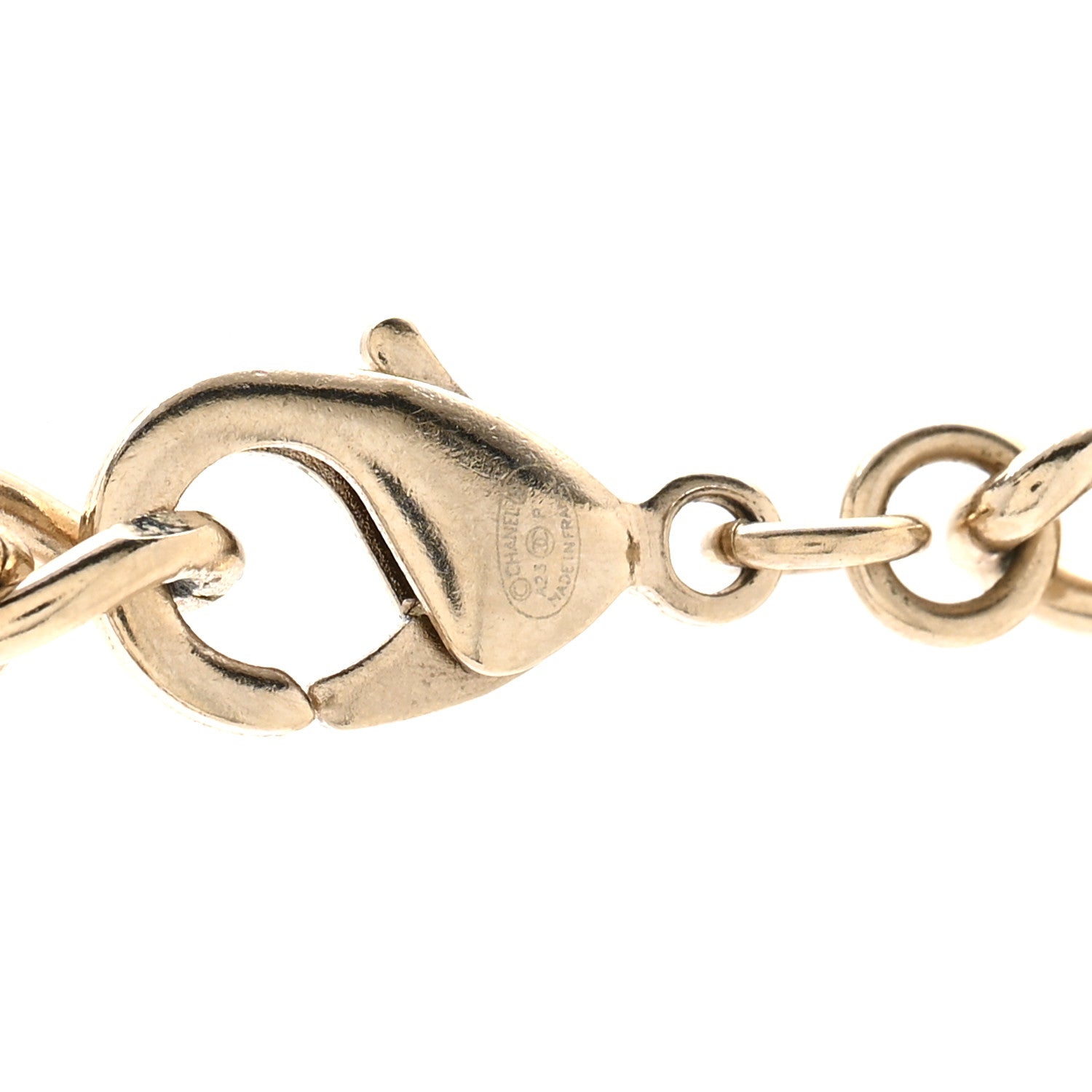 Crystal CC Pendant Necklace Gold