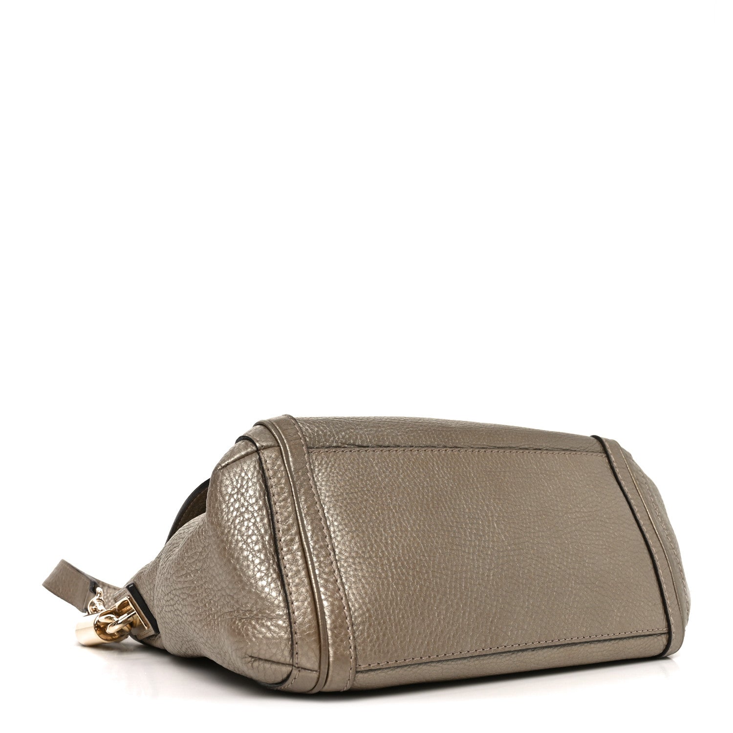 Gucci Monogram Calfskin Medium Bella Flap Bag Beige Ebony Champagne