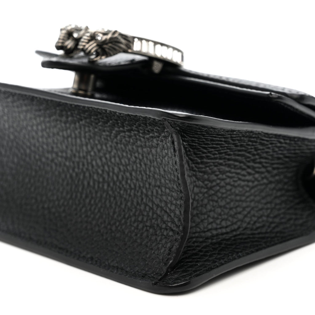 Gucci Dollar Calfskin Crystal Mini Dionysus Top Handle Bag Black Crystal