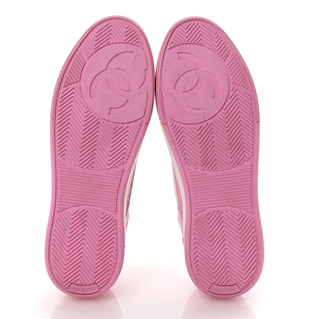 Cotton Sneakers 39 Pink White