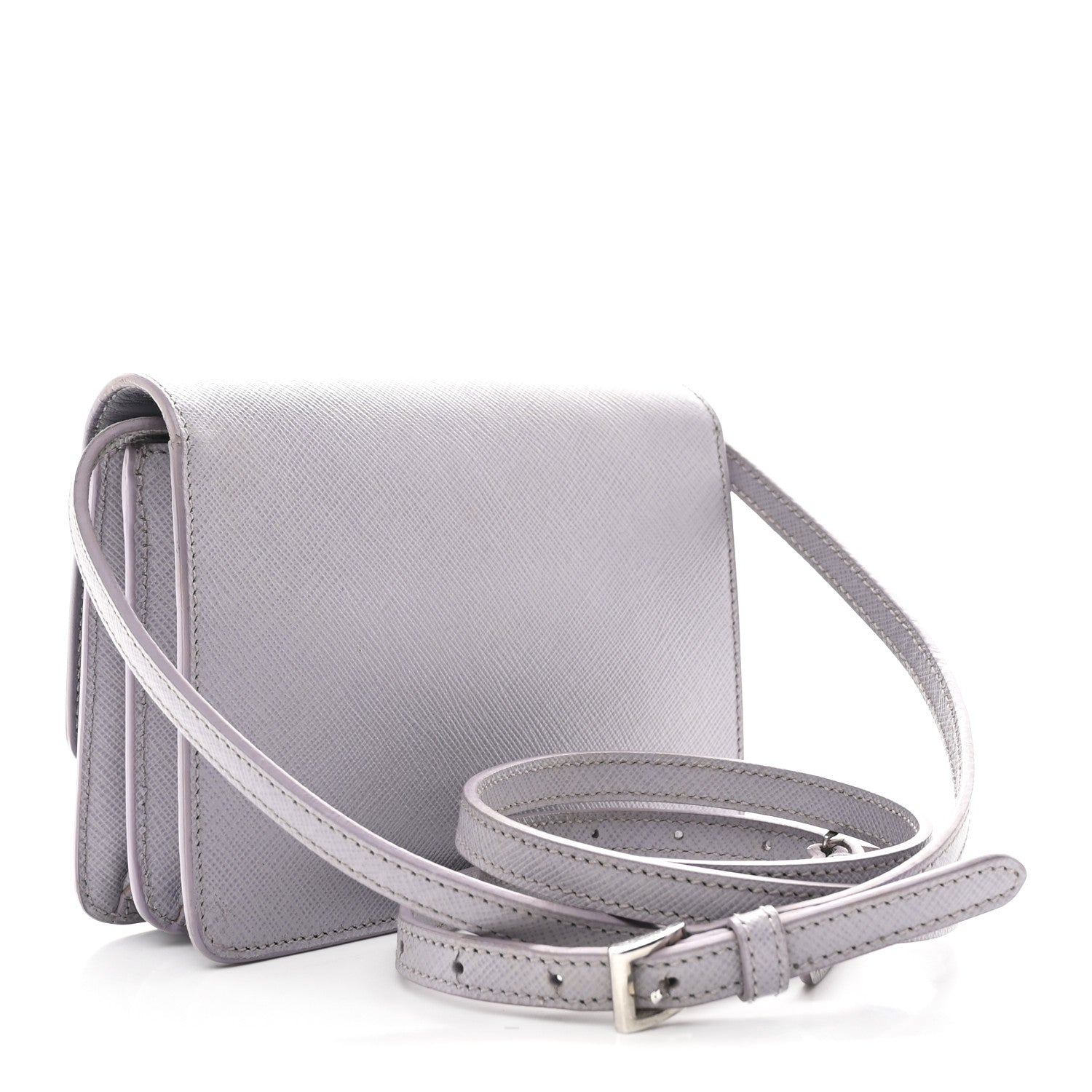 Prada Saffiano Lux Crossbody Bag Glicine