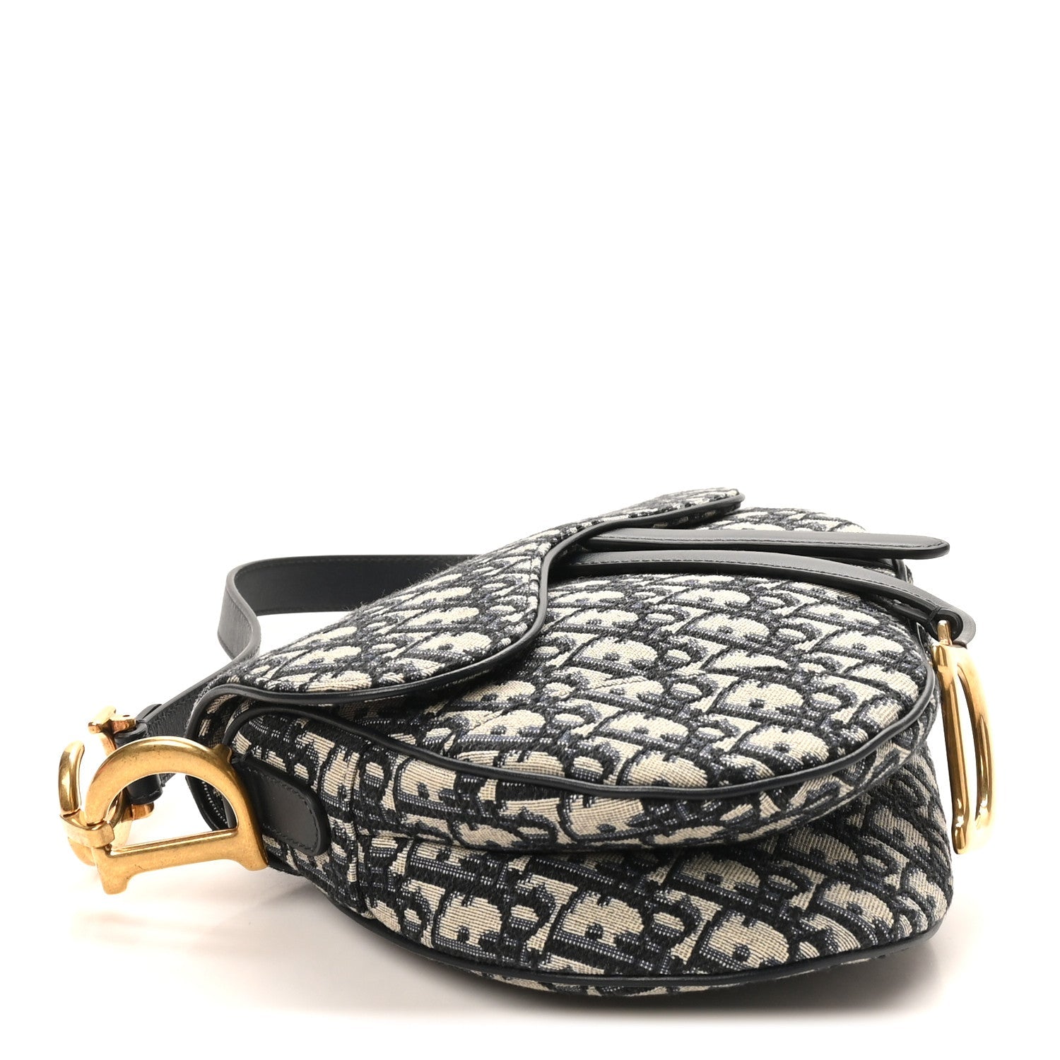 Christian Dior Oblique Saddle Bag Blue