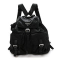 Prada Re-Nylon Vela Saffiano Medium Backpack Black