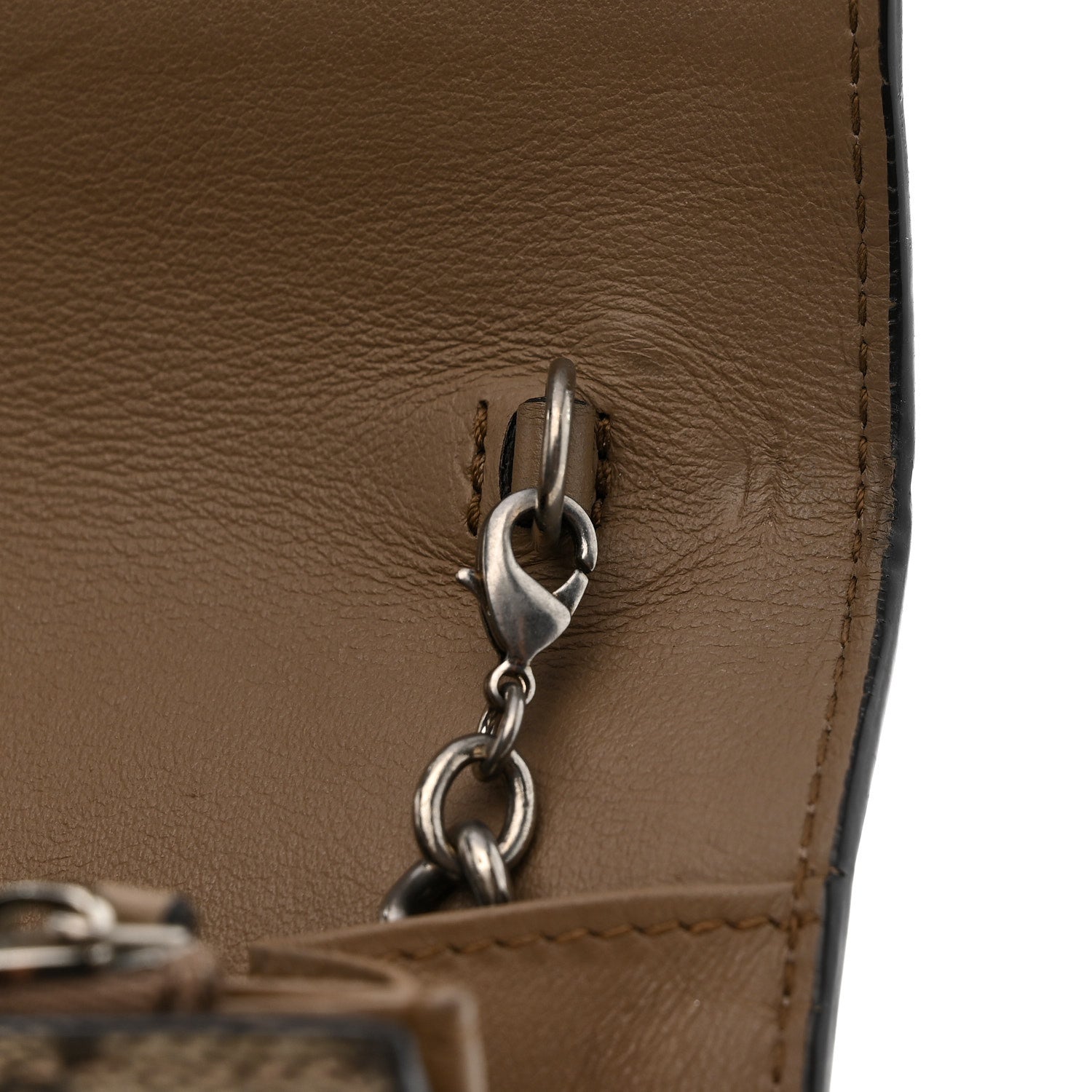 Gucci GG Supreme Monogram Mini Dionysus Chain Wallet Beige Taupe