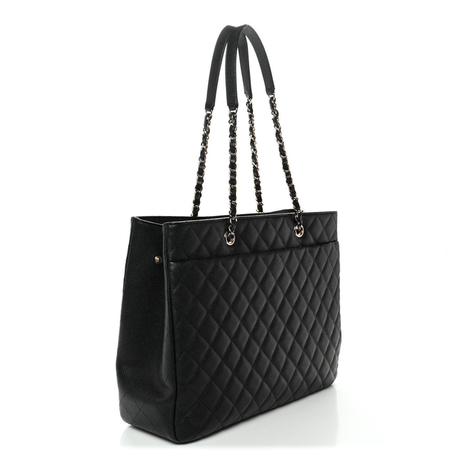 Chanel Caviar Quilted Large CC Shopping Tote Black