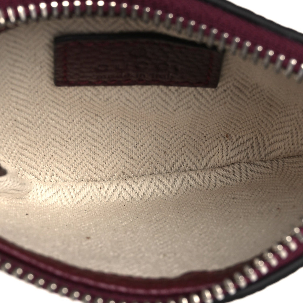Gucci Pebbled Calfskin Mini B Shoulder Bag Red