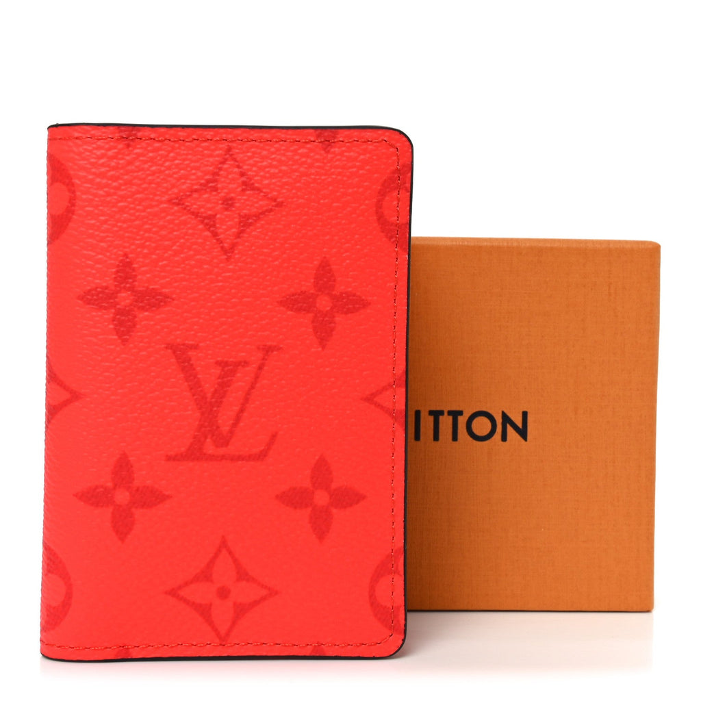 Louis Vuitton Taigarama Pocket Organizer NM Fire Red