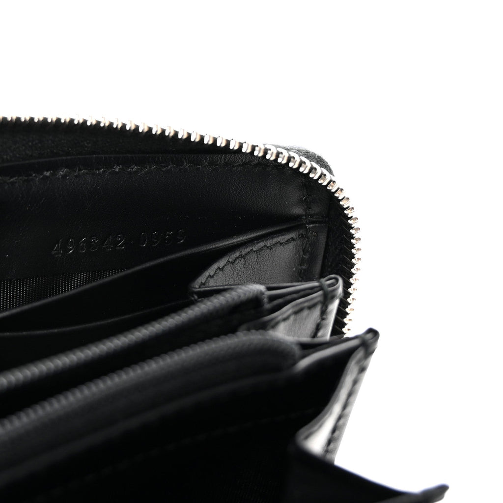 Gucci GG Supreme Monogram Night Courrier Embroidered Zip Around Wallet