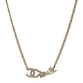 Crystal Starfall CC Pendant Necklace Gold