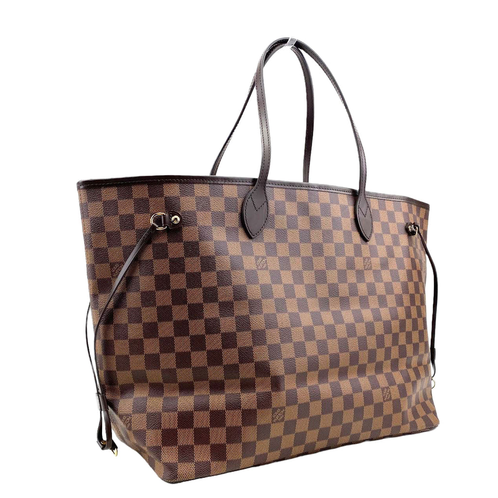LOUIS VUITTON Neverfull Damier Ebene with Pouch
