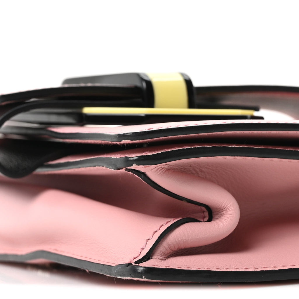 Prada City Calf Plex Ribbon Bag Pesco Giallo